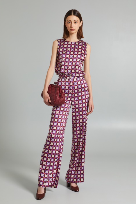 Pantaloni a palazzo in twill - Fashion Market