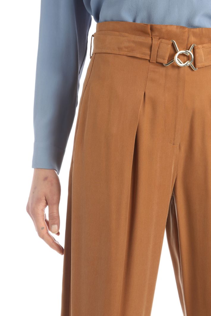 Pantaloni a vita alta - CAMMELLO MARRONE - Fashion Market - 3