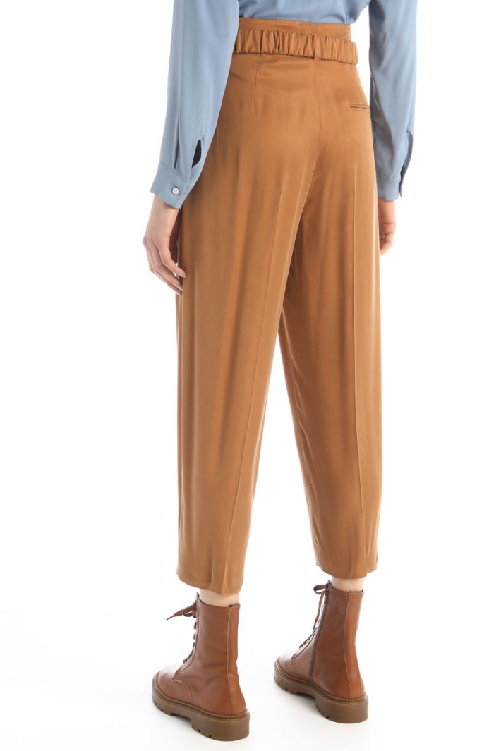 Pantaloni a vita alta - CAMMELLO MARRONE - Fashion Market - 2
