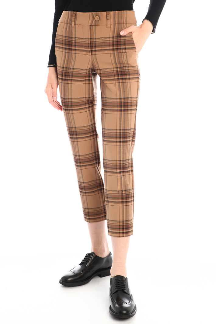 Pantaloni in saglia di lana - CAMMELLO - Fashion Market - 4
