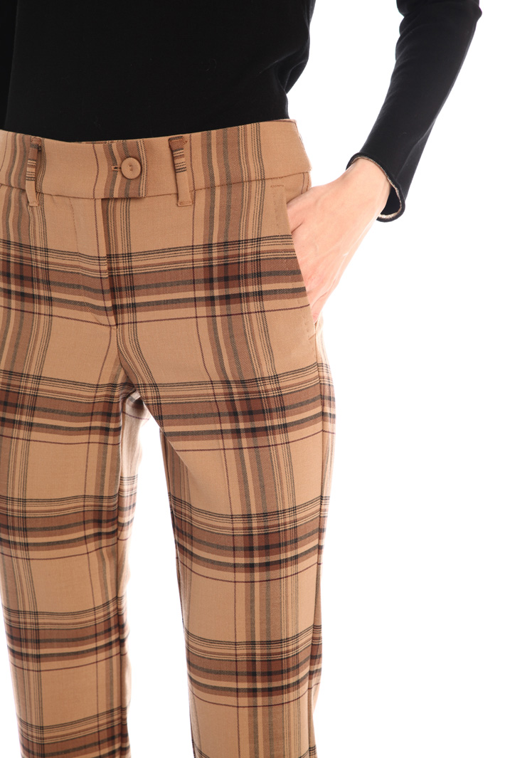 Pantaloni in saglia di lana - CAMMELLO - Fashion Market - 3