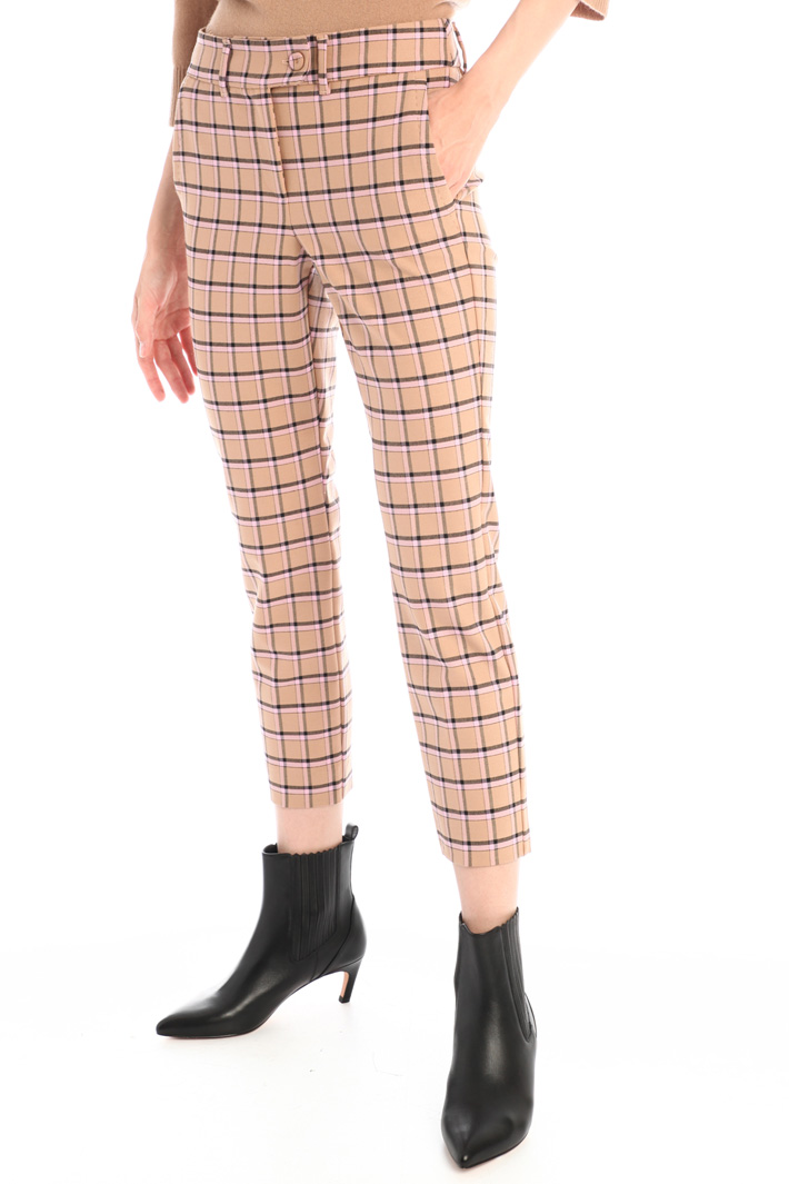 Pantaloni in saglia di lana - NOCCIOLA LILLA - Fashion Market - 4