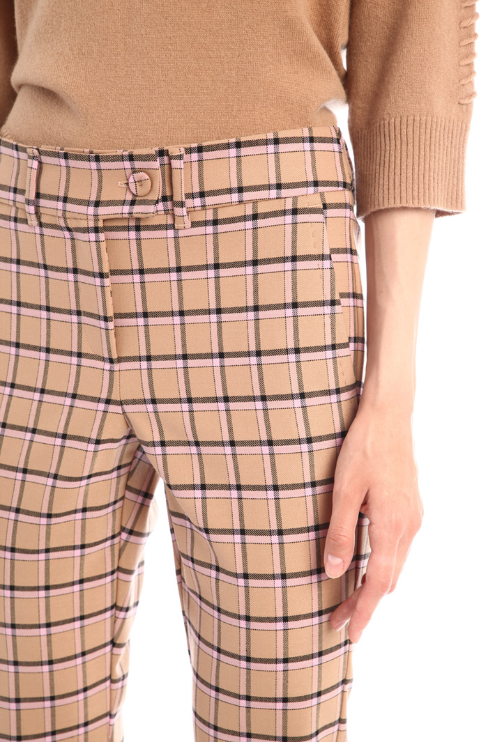 Pantaloni in saglia di lana - NOCCIOLA LILLA - Fashion Market - 3