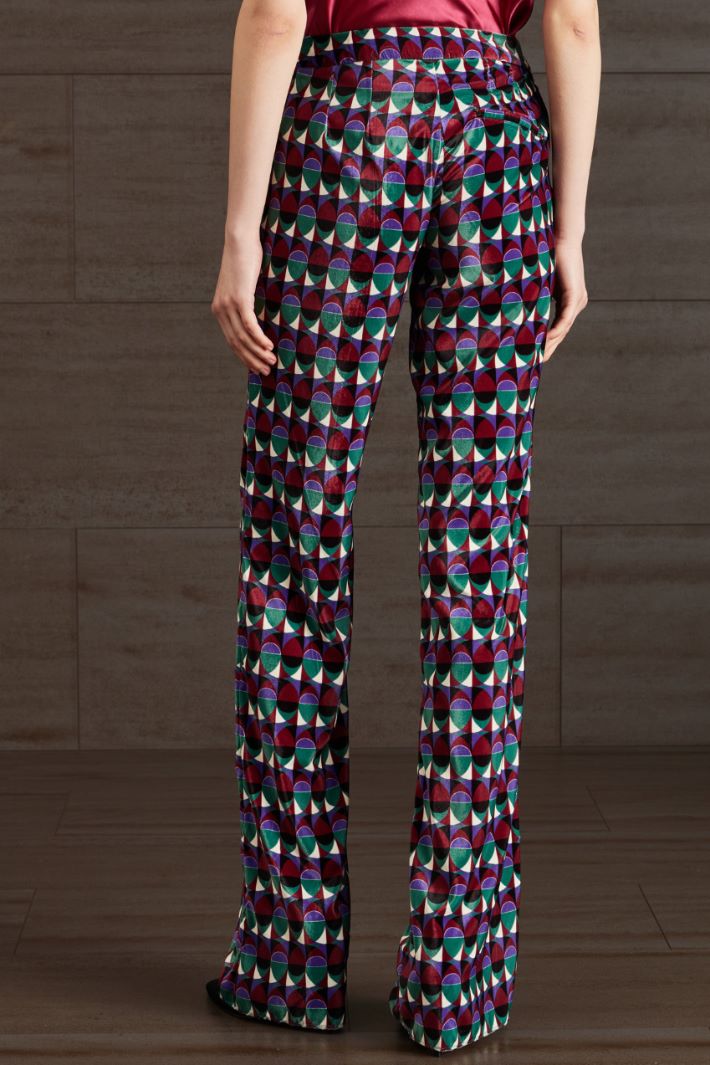 Pantaloni in velluto - VIOLA VERDE BORDEAUX - Fashion Market - 4