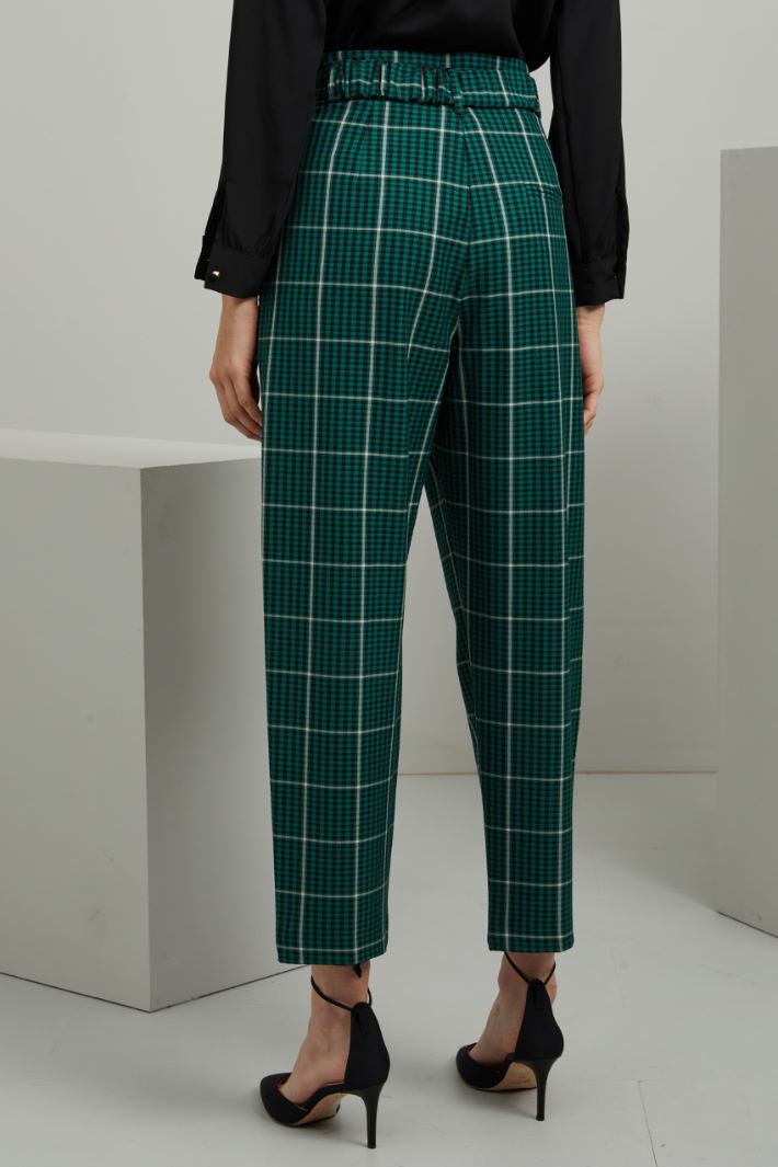 Pantaloni carrot - VERDE NERO BIANCO - Fashion Market - 4