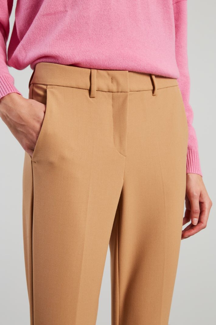 Pantaloni con spacchetti - CAMMELLO - Fashion Market - 3