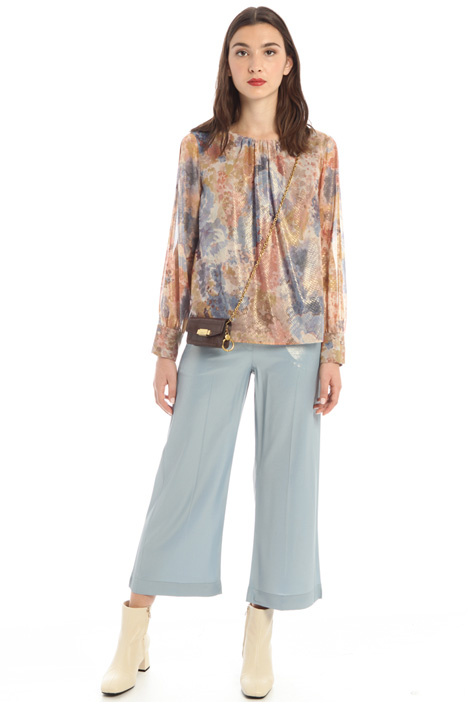 Pantaloni in crêpe laminati - Fashion Market