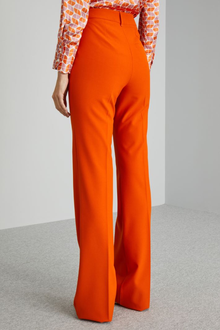 Pantaloni con macro bottone - ARANCIONE ZUCCA - Fashion Market - 4