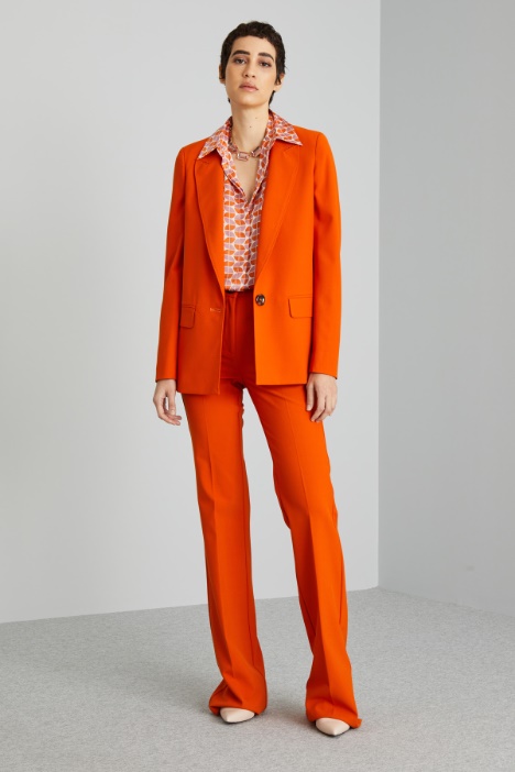 Pantaloni con macro bottone - Fashion Market