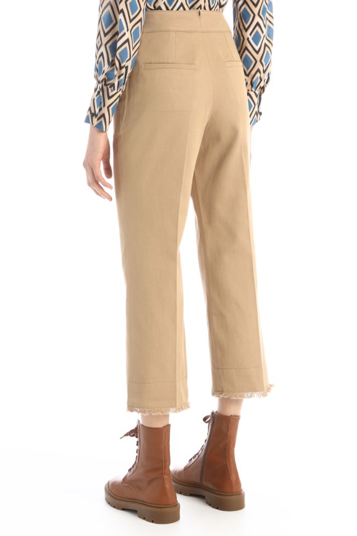 Pantaloni con frange - BEIGE - Fashion Market - 2