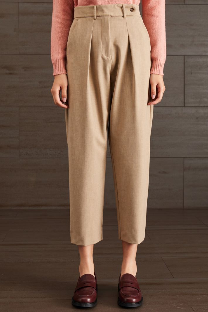 Pantaloni baggy in tela - SABBIA - Fashion Market - 2