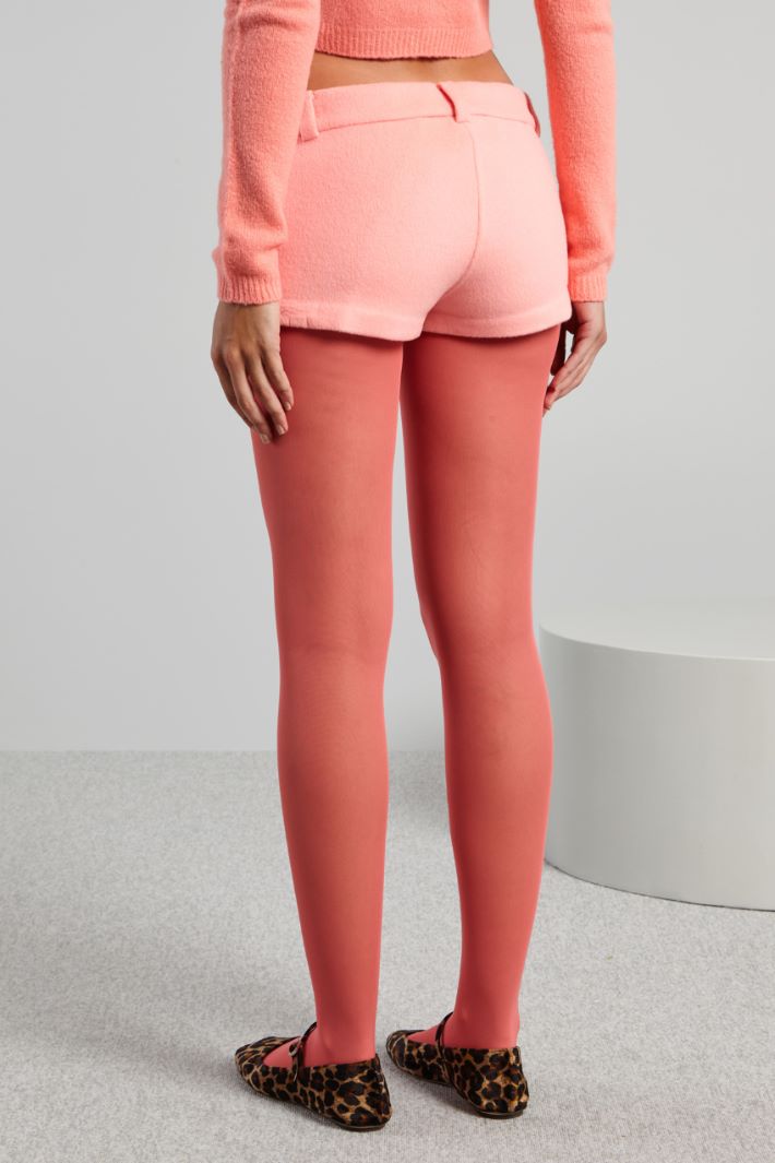 Shorts in drap di lana - ROSA CONFETTO - Fashion Market - 4