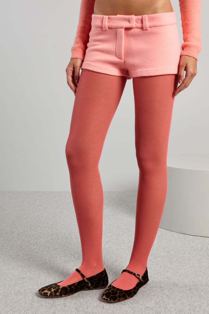 Shorts in drap di lana - ROSA CONFETTO - Fashion Market - 2
