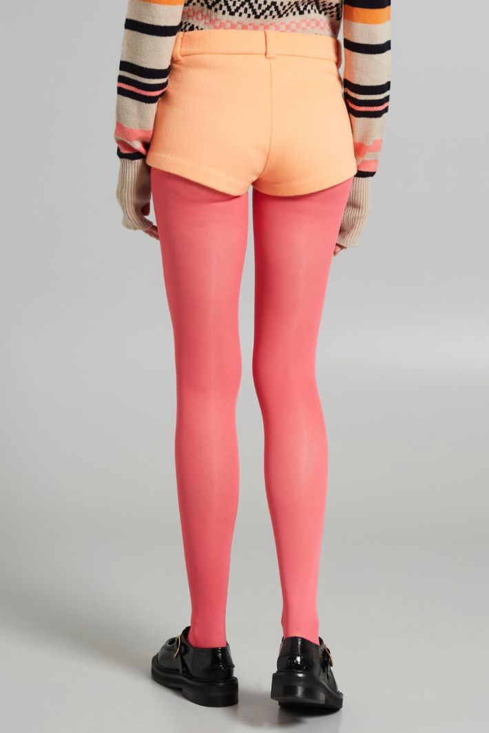 Shorts in drap di lana - ARANCIONE ACCESO - Fashion Market - 4