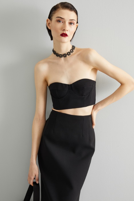 Crop top a bustino - Fashion Market