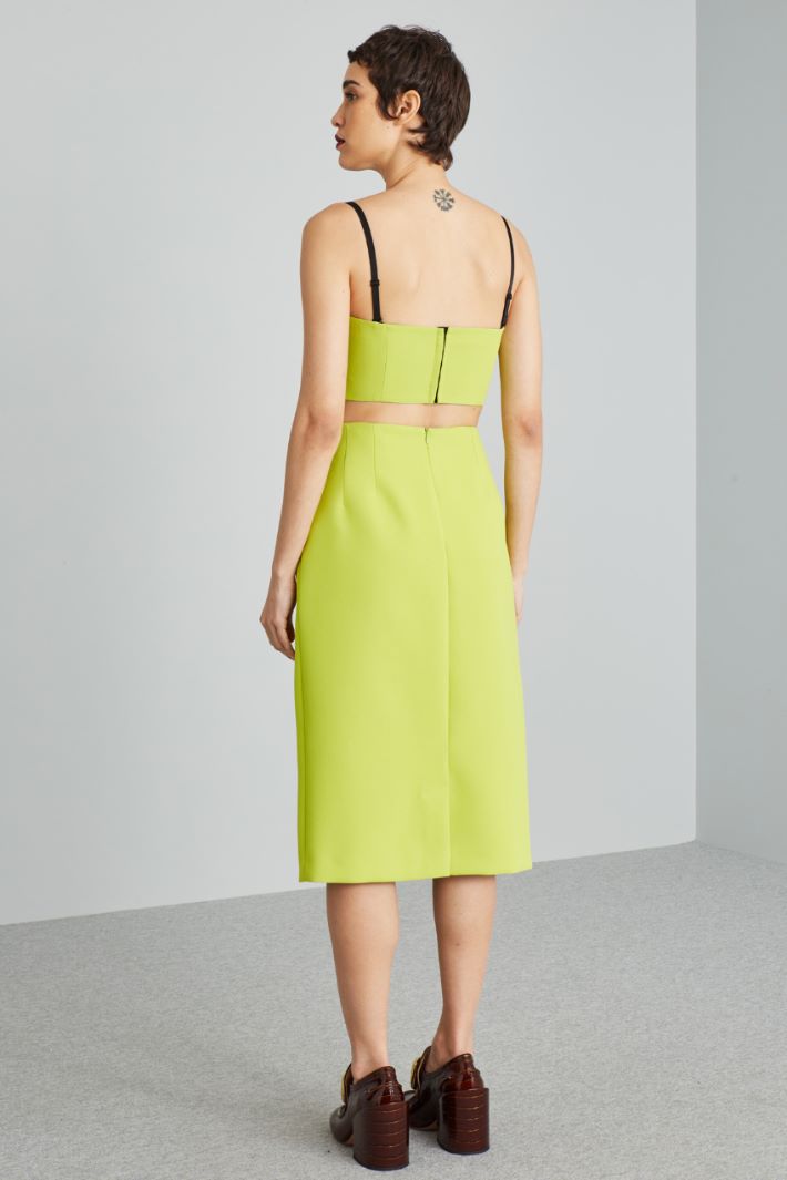 Crop top a bustino - VERDE LIME - Fashion Market - 4