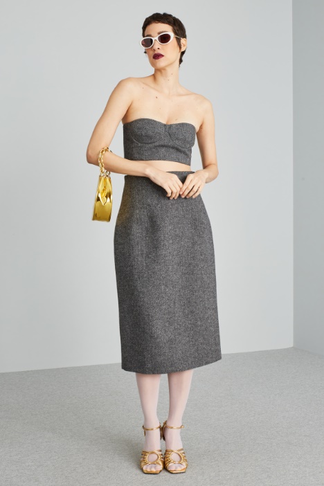 Crop top a bustino - Fashion Market