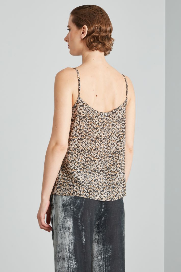 Top sottoveste in crépe - GRIGIO MARRONE - Fashion Market - 4