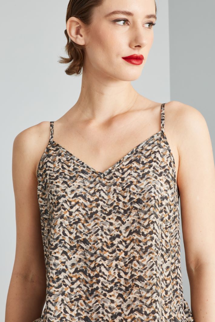 Top sottoveste in crépe - GRIGIO MARRONE - Fashion Market - 3