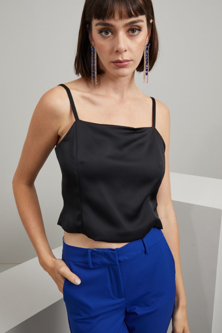 Top in raso - NERO - Fashion Market - 2