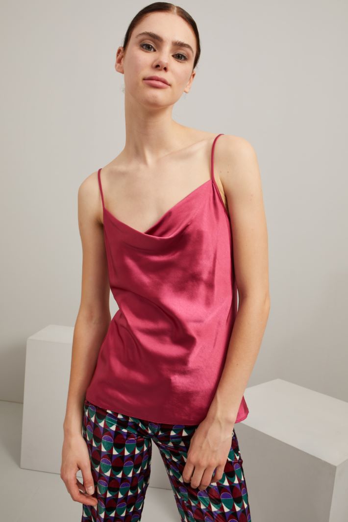 Top in raso - MAGENTA - Fashion Market - 2