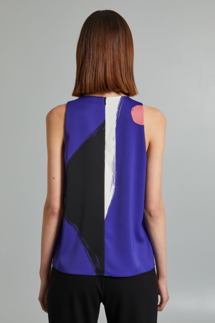 Top con cut out - VIOLA NERO BIANCO - Fashion Market - 4