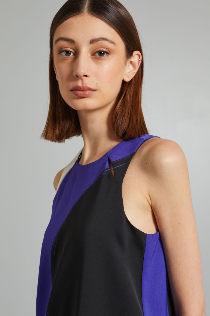 Top con cut out - VIOLA NERO BIANCO - Fashion Market - 3