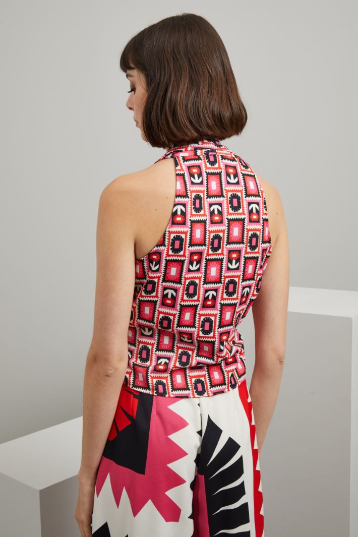 Top stampato - ROSA BIANCO ROSSO - Fashion Market - 4