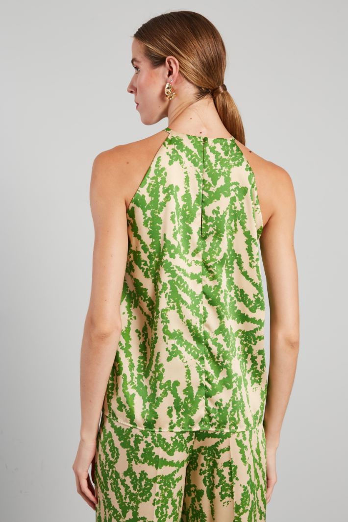 Top con scollo all'americana - VERDE AVORIO - Fashion Market - 4