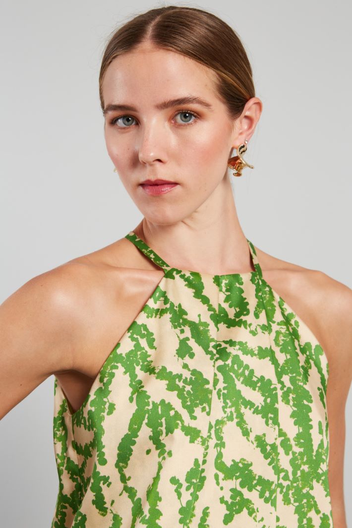 Top con scollo all'americana - VERDE AVORIO - Fashion Market - 3