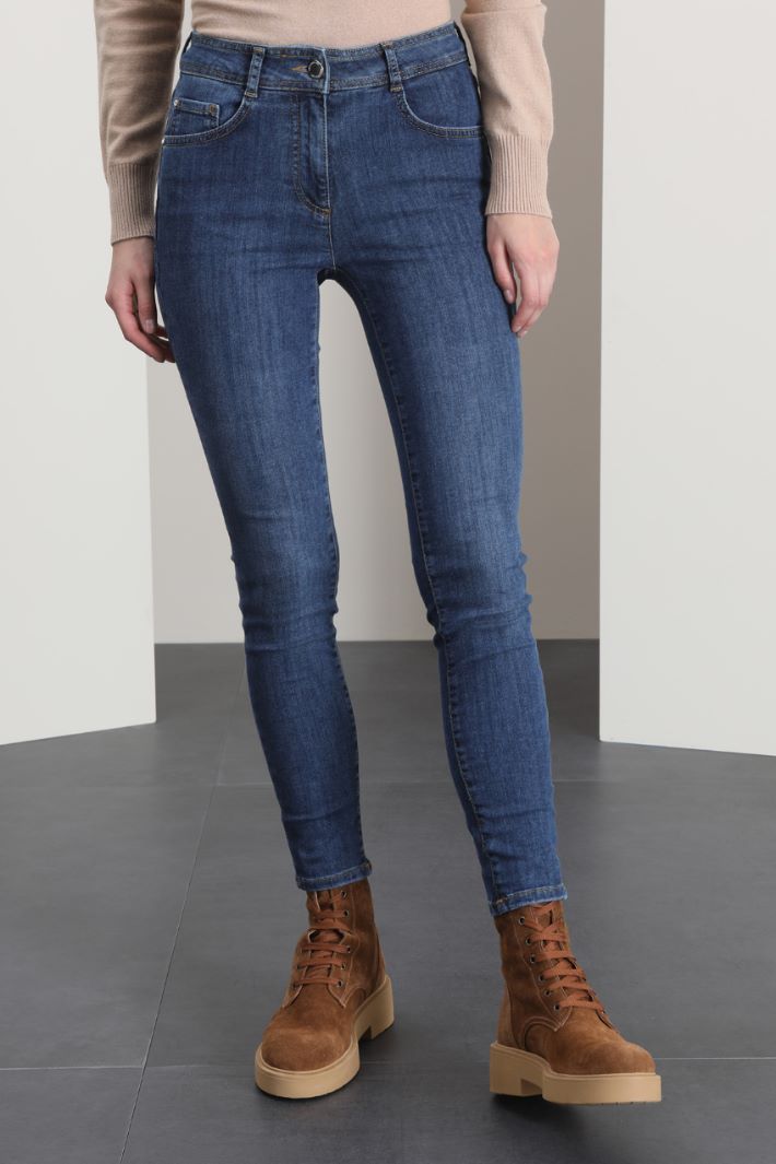 Jeans skinny in denim - BLU DENIM - Fashion Market - 4