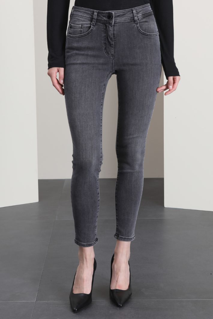Jeans skinny in denim - GRIGIO - Fashion Market - 4