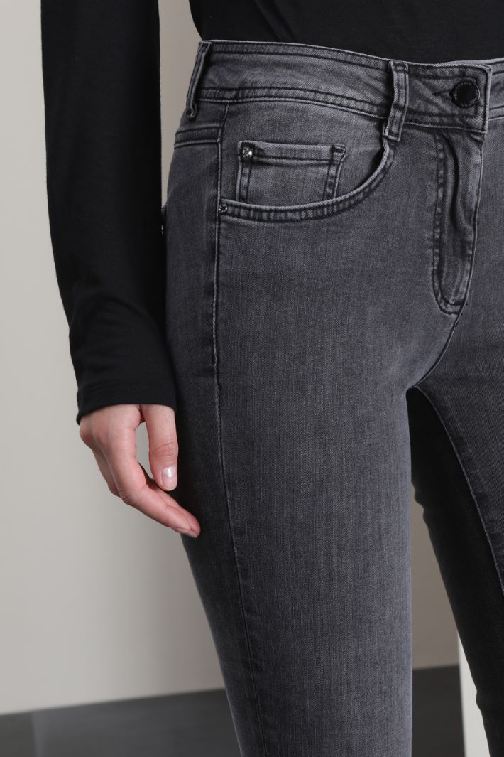 Jeans skinny in denim - GRIGIO - Fashion Market - 3