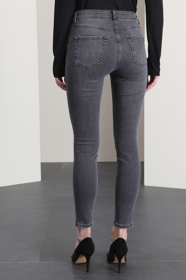 Jeans skinny in denim - GRIGIO - Fashion Market - 2