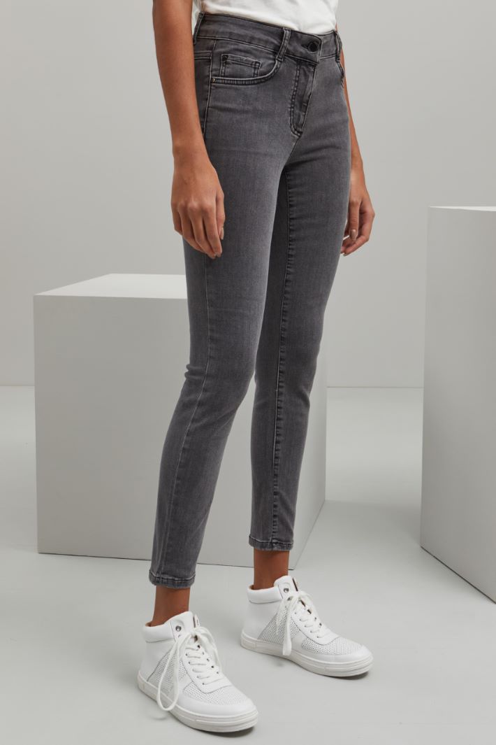 Jeans in denim - GRIGIO SCURO - Fashion Market - 2
