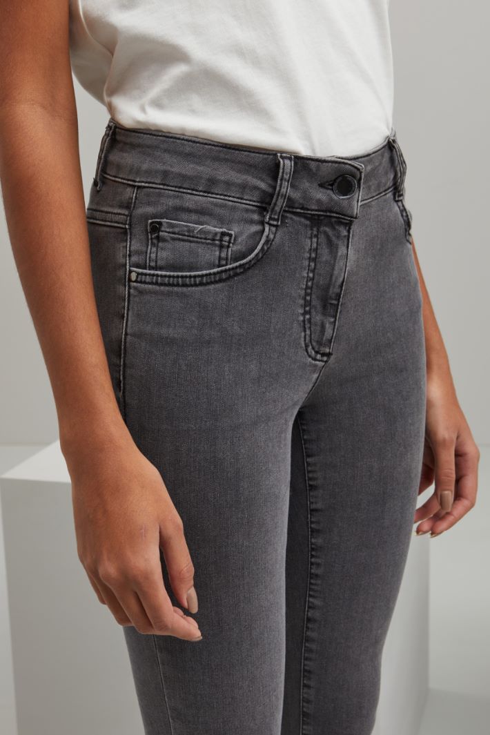 Jeans in denim - GRIGIO SCURO - Fashion Market - 3