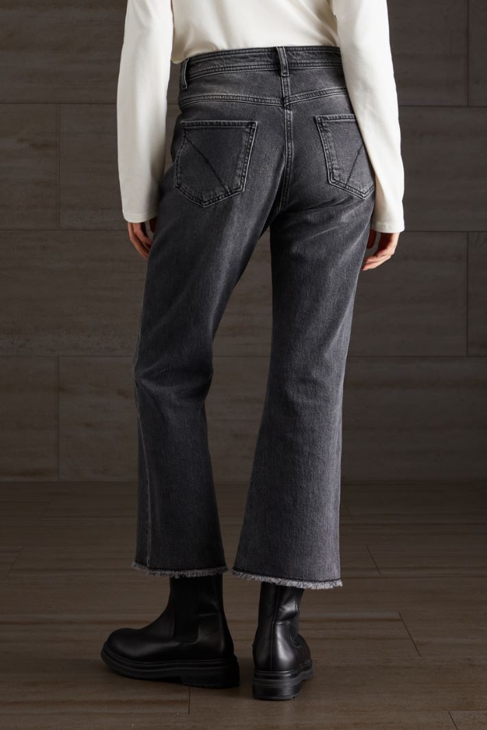 Jeans in denim di cotone - GRIGIO SCURO - Fashion Market - 4