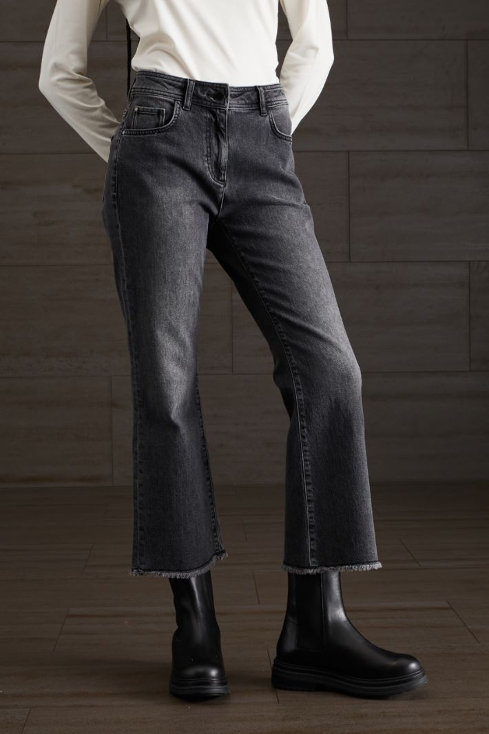 Jeans in denim di cotone - GRIGIO SCURO - Fashion Market - 2