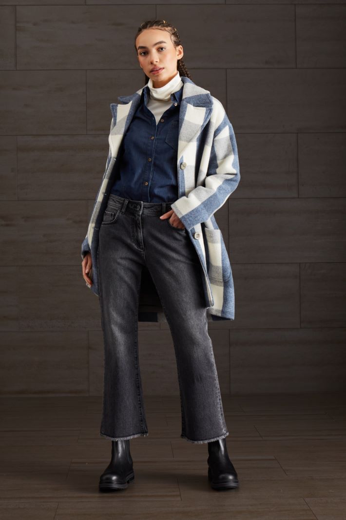 Jeans in denim di cotone - GRIGIO SCURO - Fashion Market