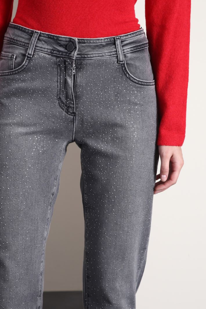 Pantaloni in denim - GRIGIO - Fashion Market - 3