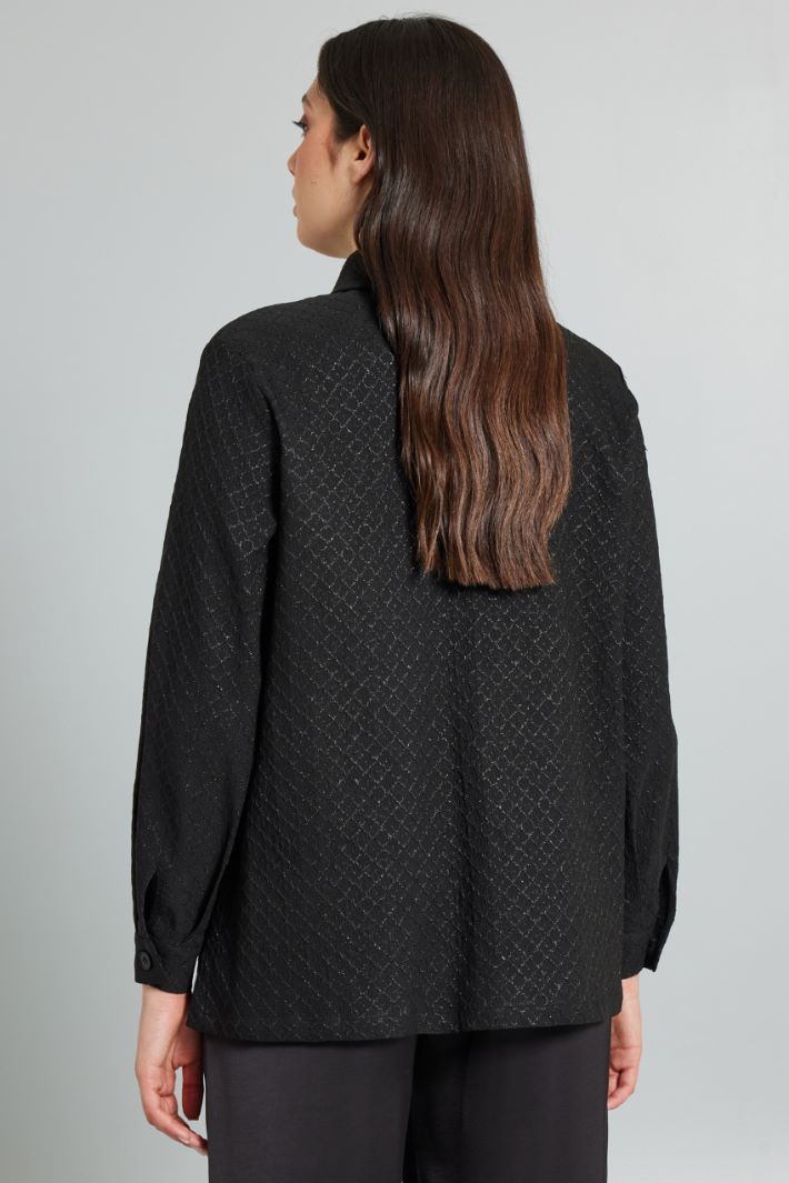 Casacca jacquard - NERO - Fashion Market - 4