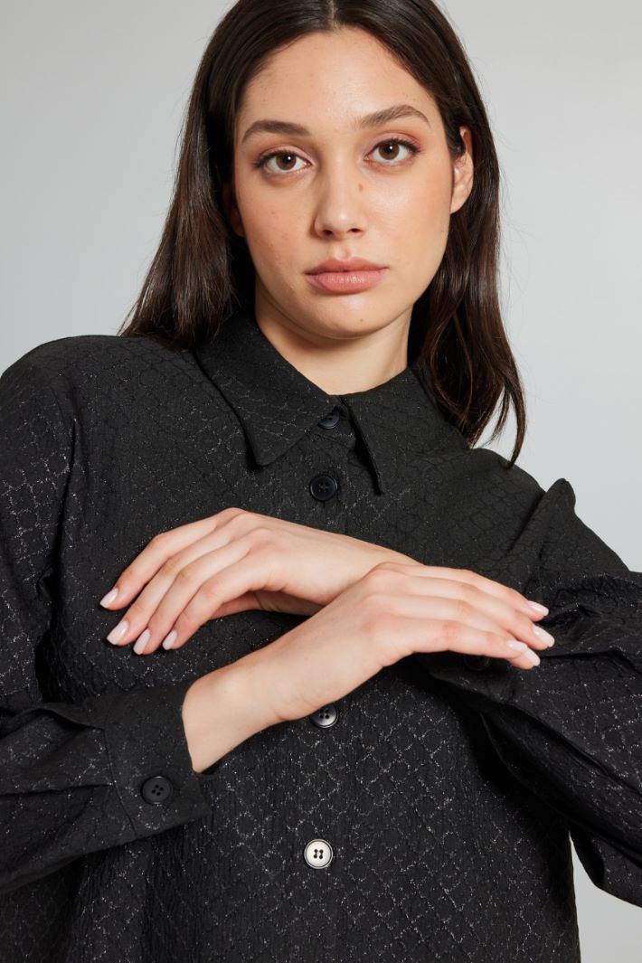 Casacca jacquard - NERO - Fashion Market - 3