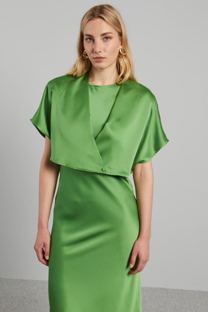 Coprispalle in raso - VERDE PRATO - Fashion Market - 2