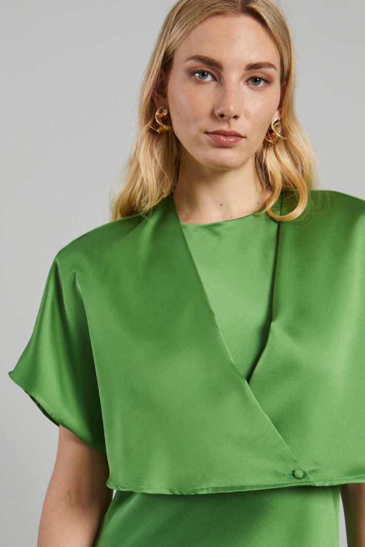 Coprispalle in raso - VERDE PRATO - Fashion Market - 3