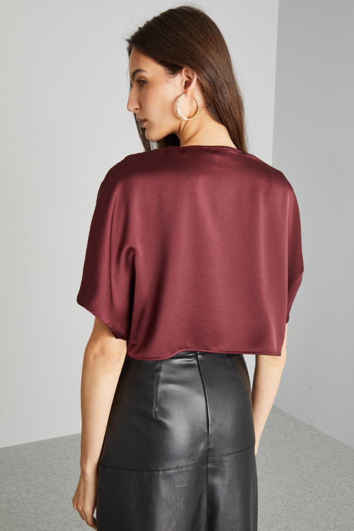 Coprispalle in raso - BORDEAUX - Fashion Market - 4