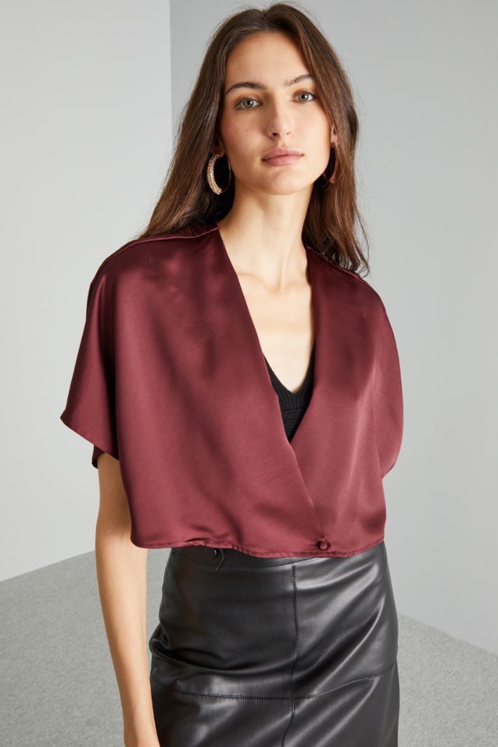 Coprispalle in raso - BORDEAUX - Fashion Market - 2