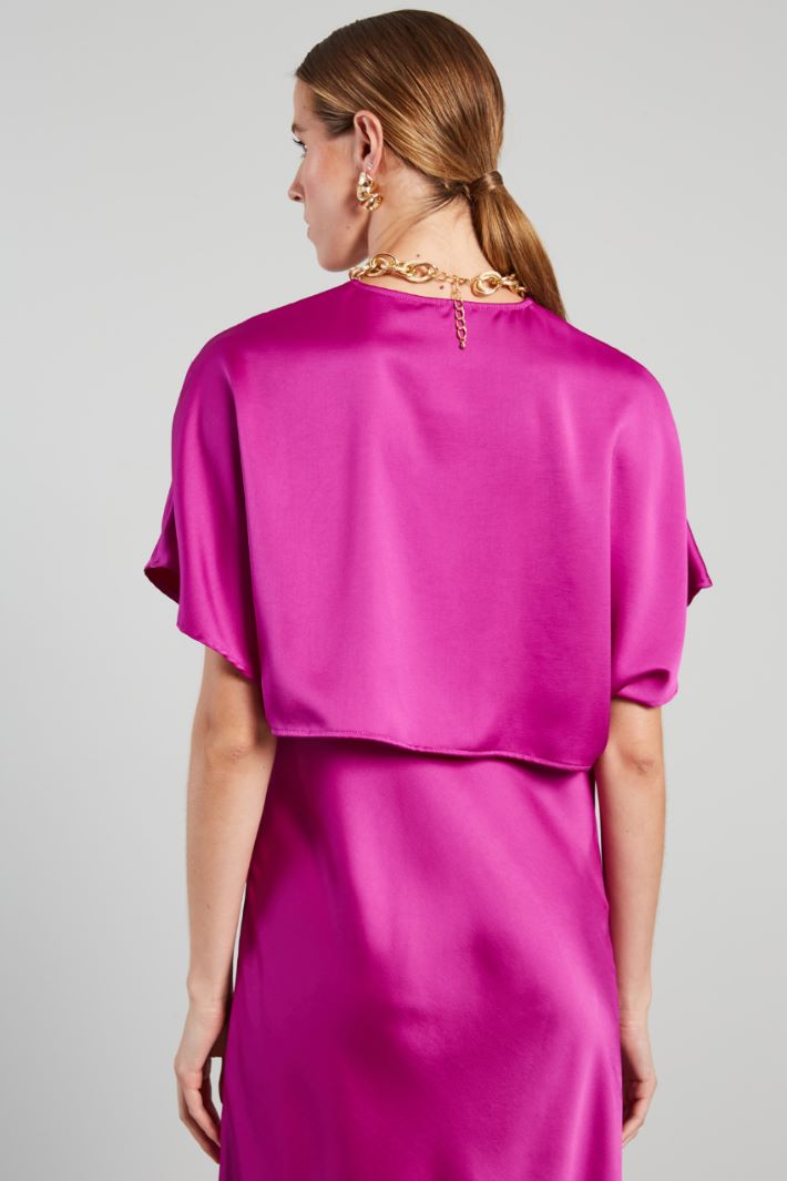 Coprispalle in raso - CICLAMINO - Fashion Market - 4