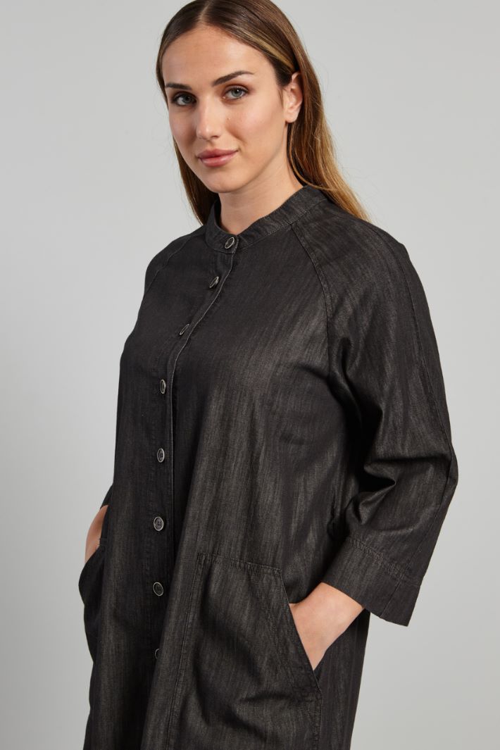 Chemisier in denim leggero - ANTRACITE - Fashion Market - 3