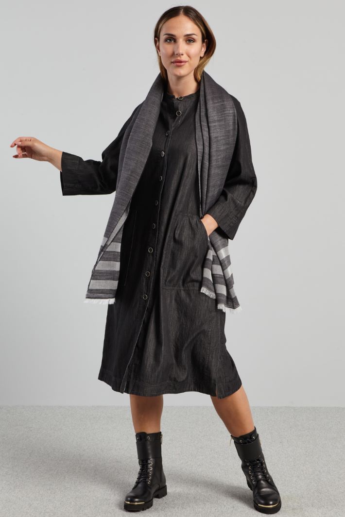 Chemisier in denim leggero - ANTRACITE - Fashion Market