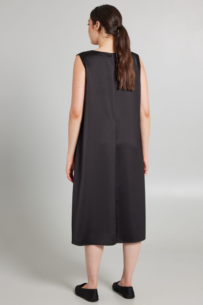 Abito con scollo a V - NERO - Fashion Market - 4